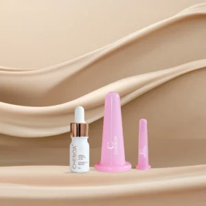 Facial cupping set inclusief travel formaat CHENOA Unreal Touch & Glow Vitamine C Serum